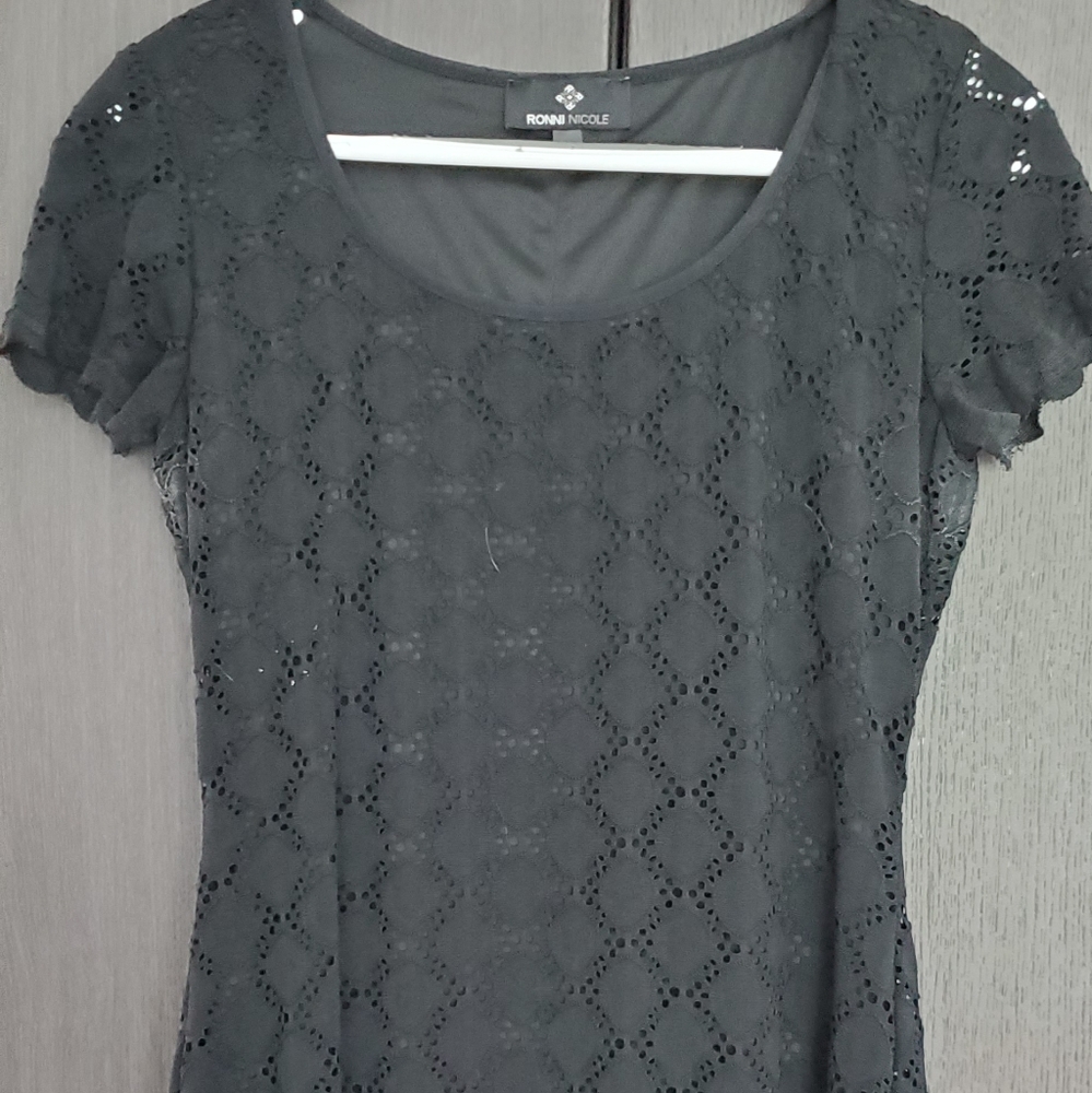 Black Lace Look Dress